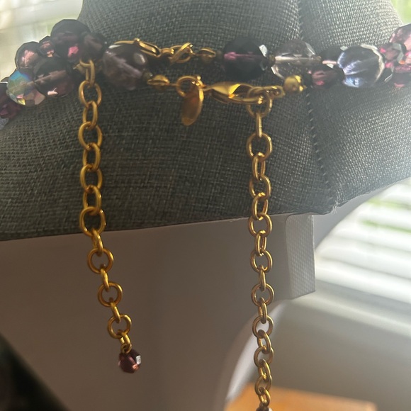 Purple & Lavender Glass Bead Necklaces with Enhancer & Bracelets by Joan Rivers - Picture 5 of 6